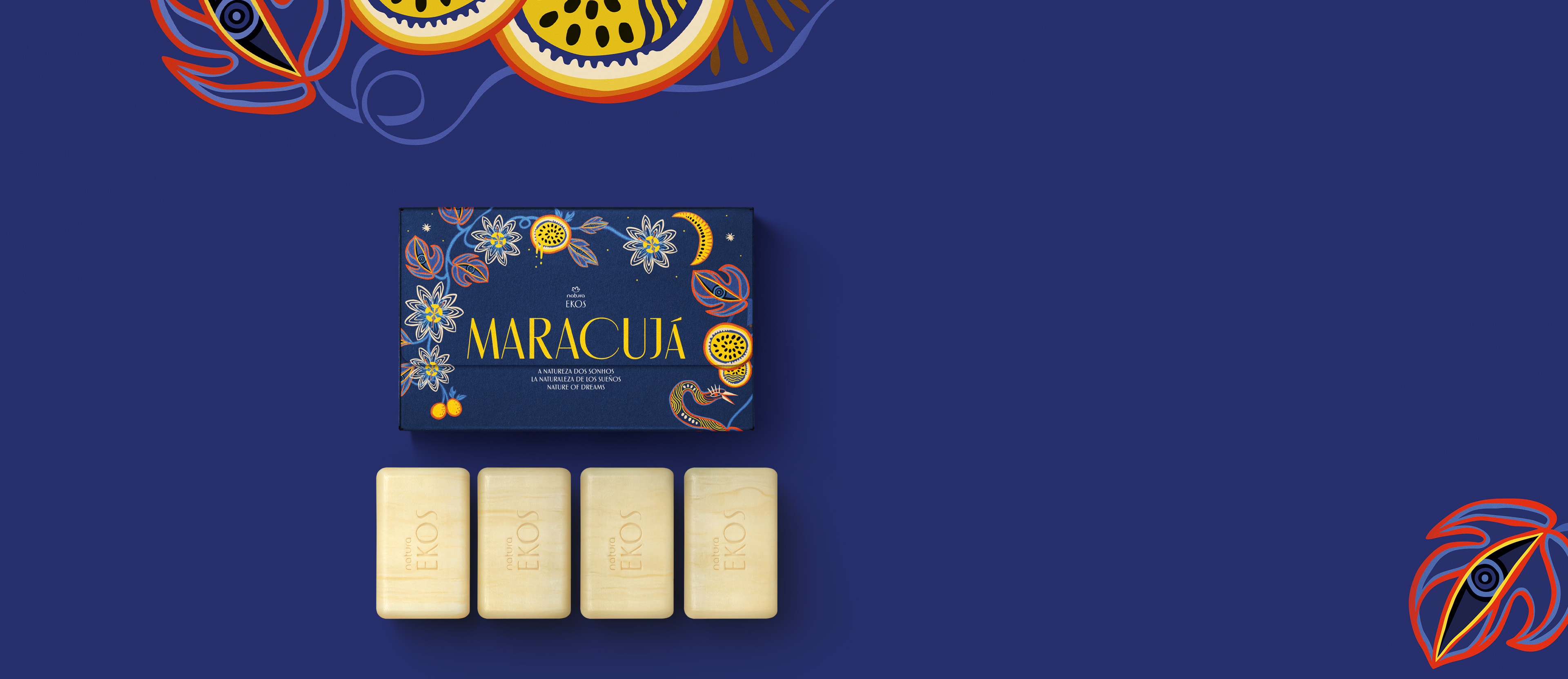 Jabón en Barra Puro Vegetal Ekos Maracuyá Naturaleza de los Sueños
