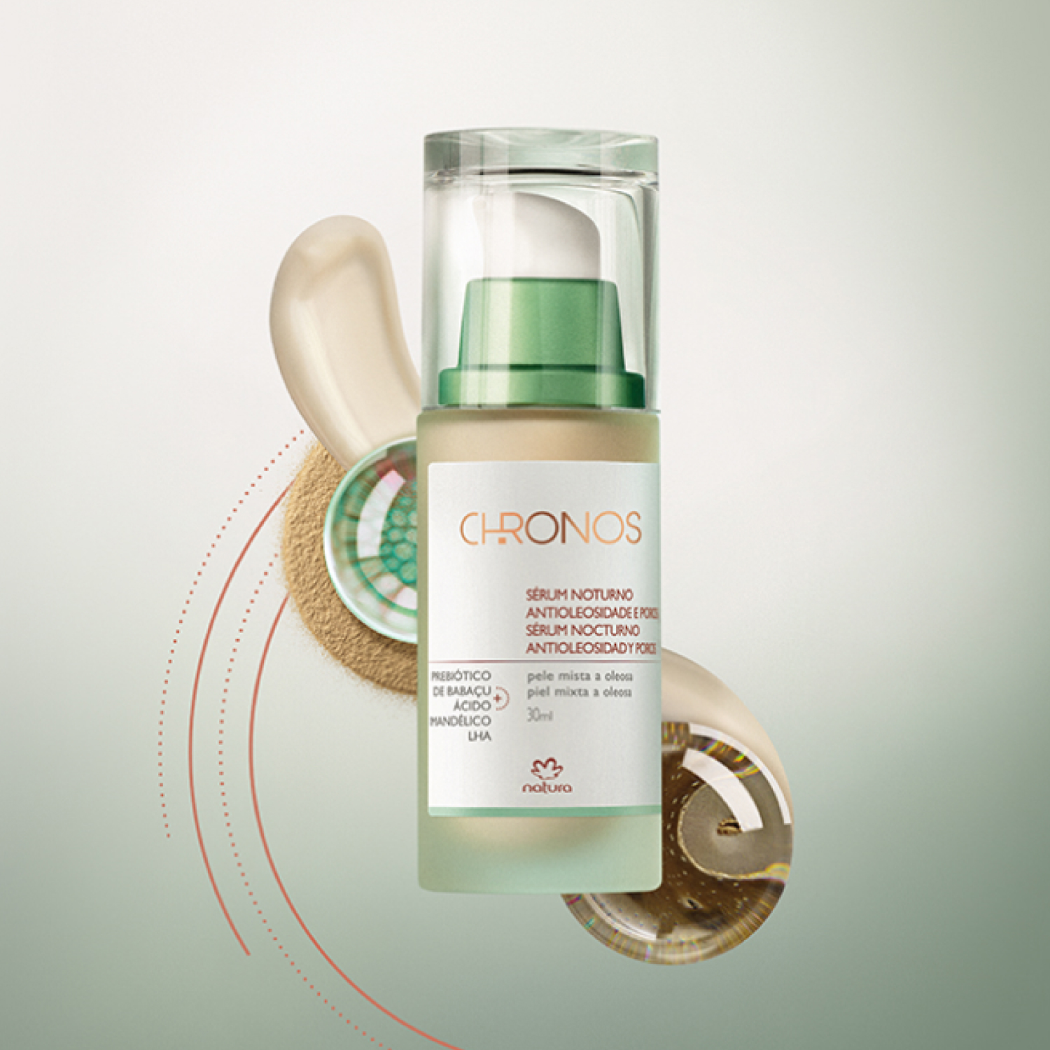 Sérum nocturno antioleosidad y poros piel mixta-grasa Chronos