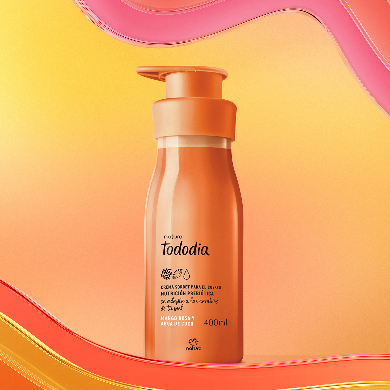 Crema Nutritiva para Cuerpo Mango Rosa y Agua de Coco