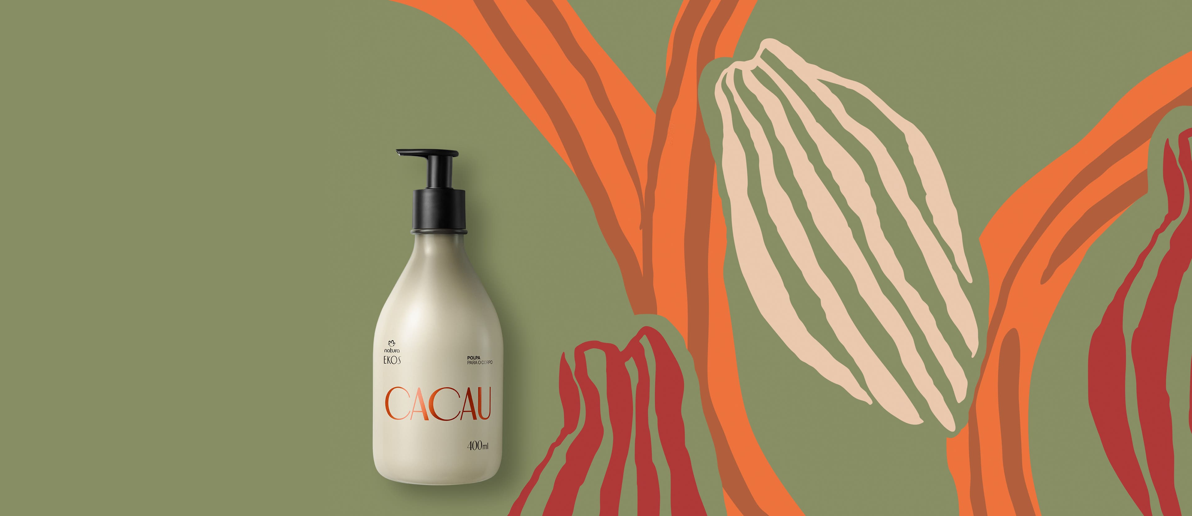 Crema Hidratante Corporal Ekos Cacao 400 ml