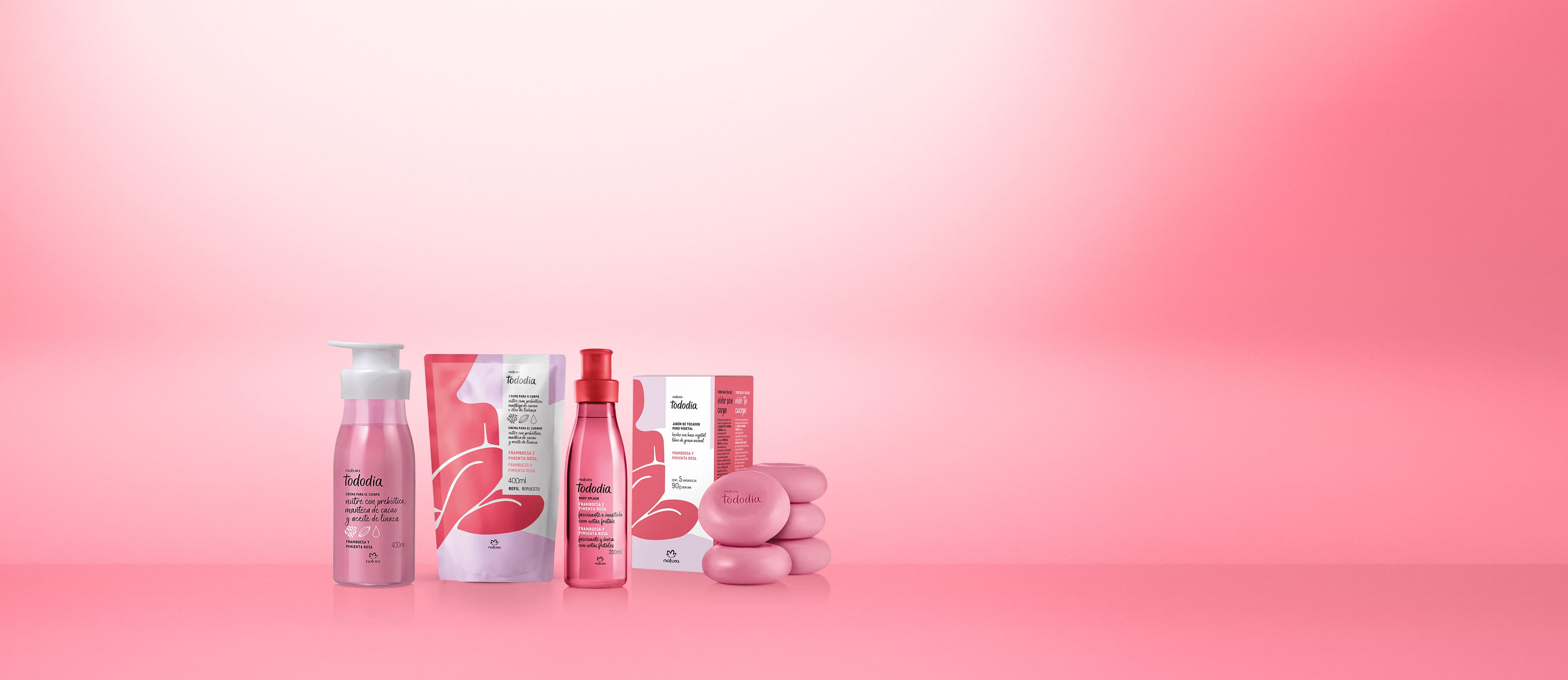 Kit Rutina Corporal Tododia Frambuesa y Pimienta Rosa