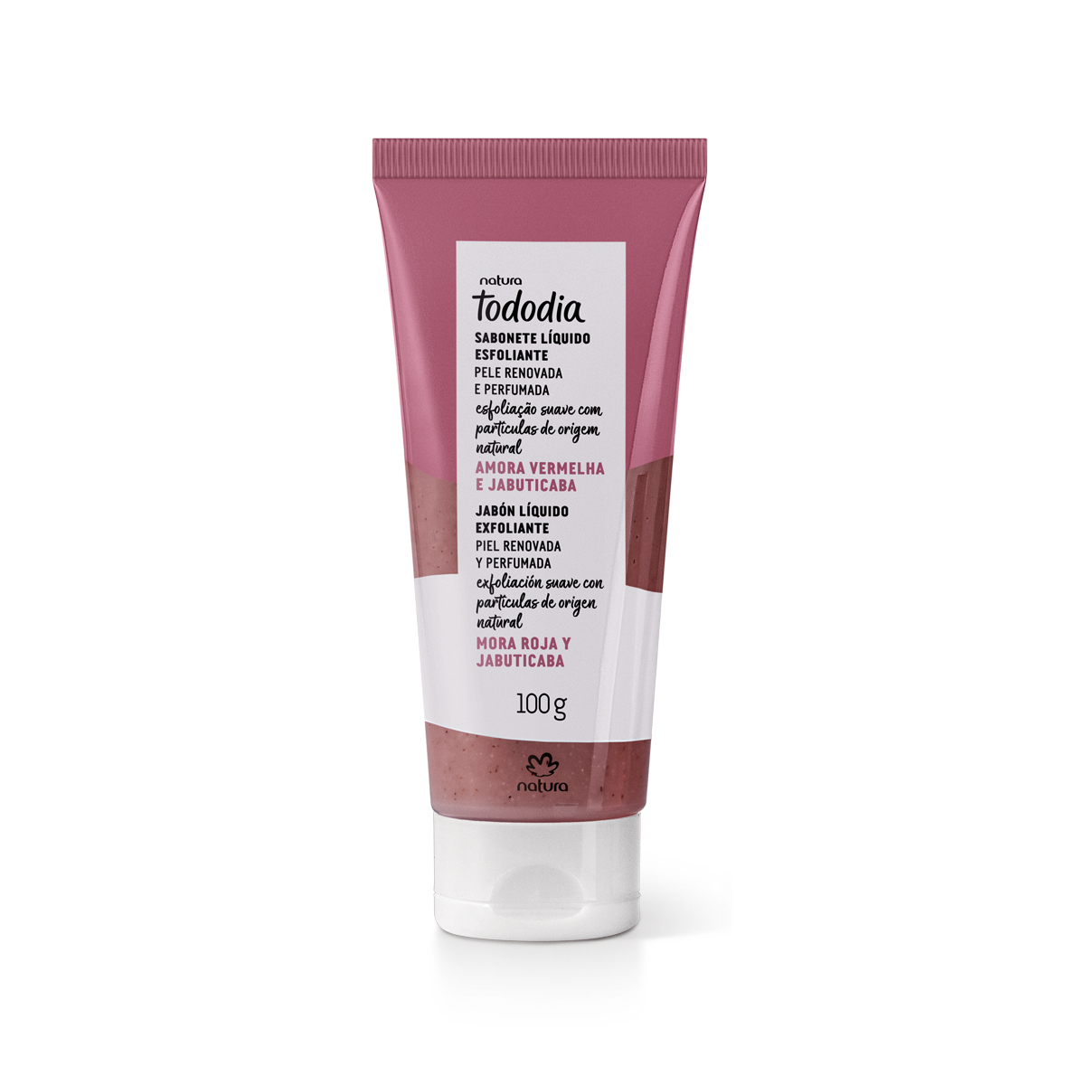 Jabón Líquido Exfoliante Tododia Amora Vermelha y Jabuticaba 100 ml