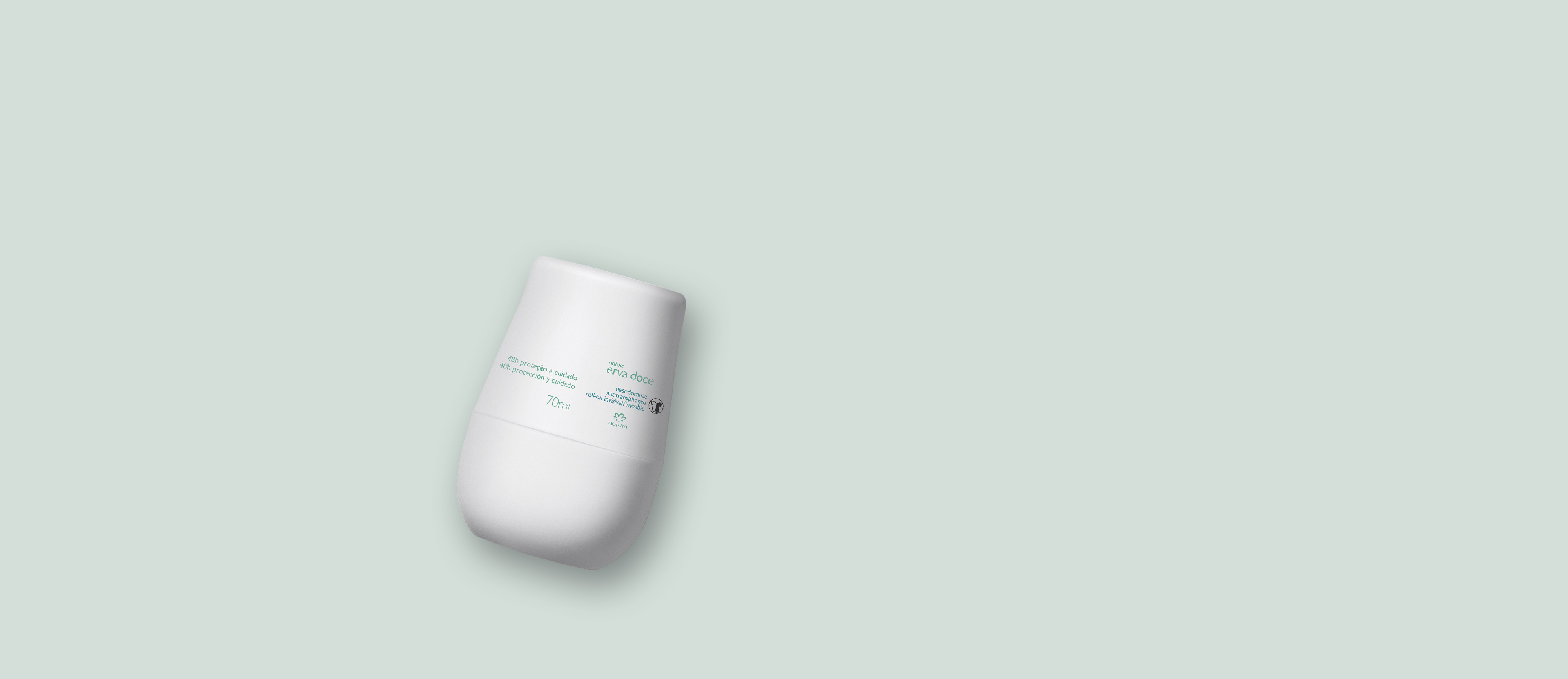 Desodorante Roll On Antitranspirante Erva Doce Invisible 70 ml