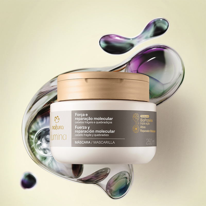 Máscara Fuerza y Reparación Molecular Lumina Cabellos Frágiles y Quebradizos 250 ml