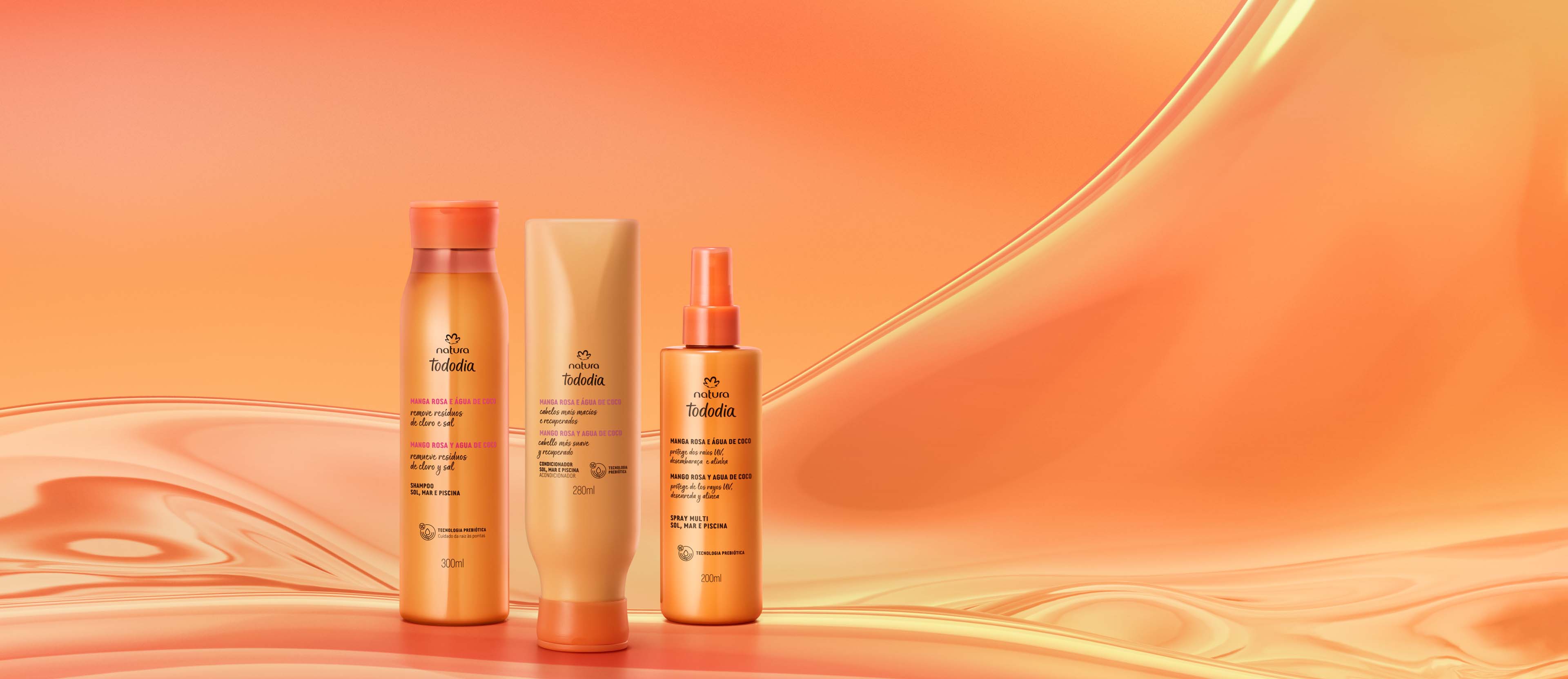 Kit Sol, Mar y Piscina Tododia Mango Rosa y Agua de Coco