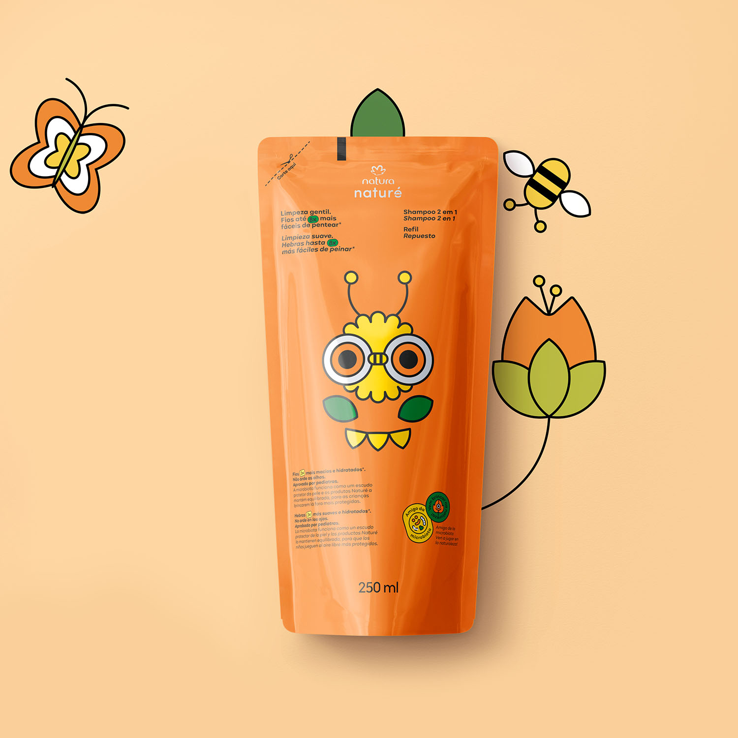 Repuesto Shampoo 2 en 1 Naturé 250 ml