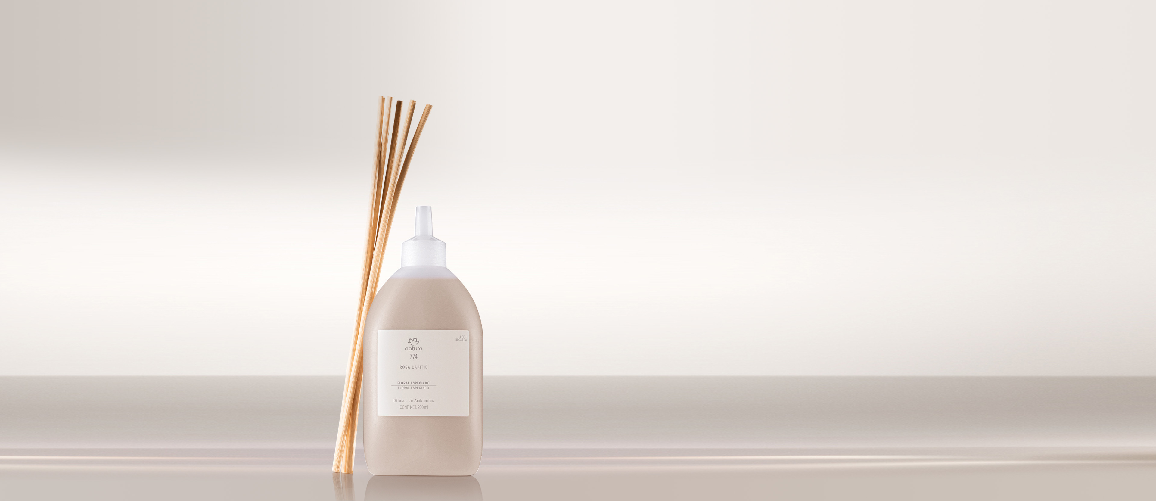 Repuesto Difusor Natura 774 Rosa Capitiú 200 ml Con Varilla