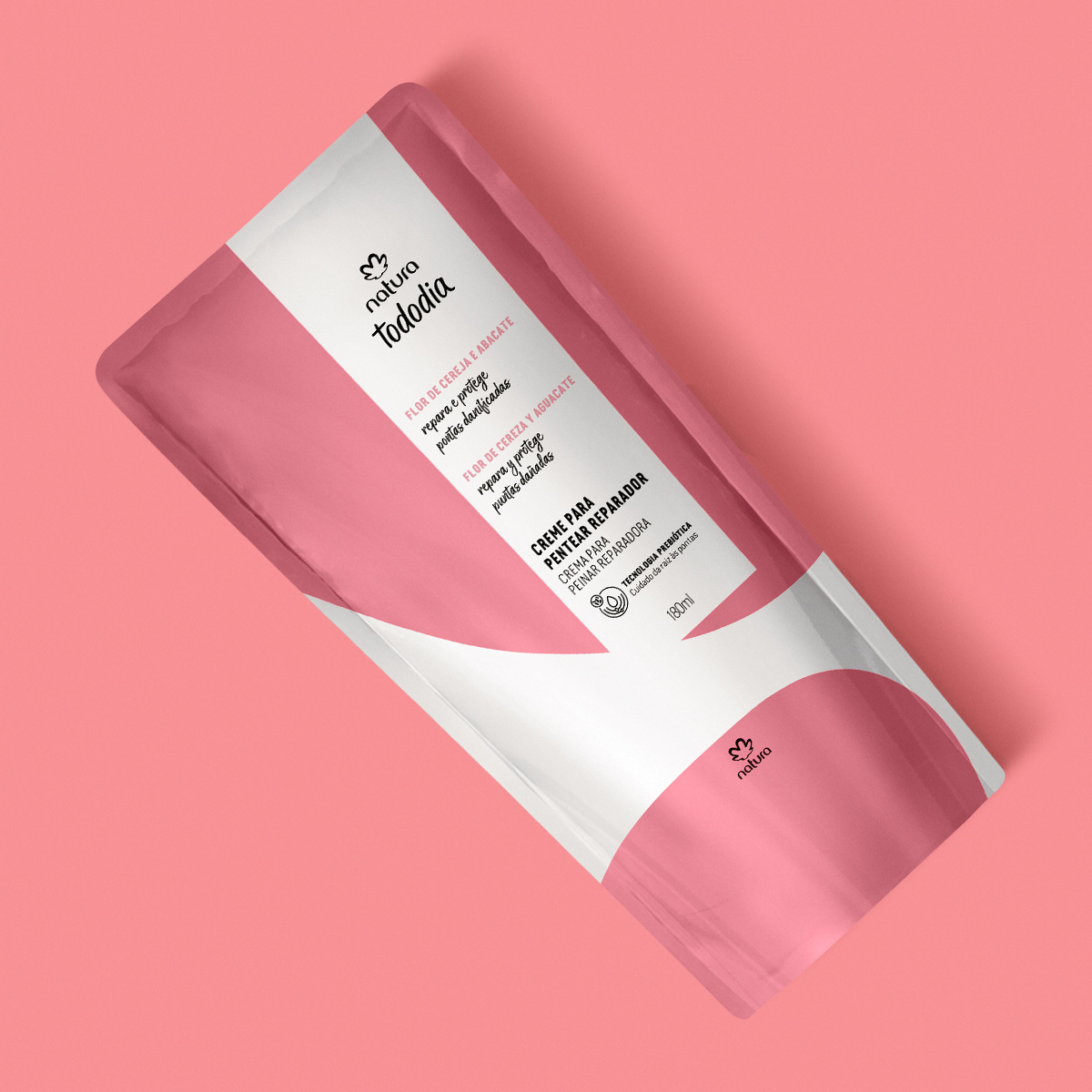 Repuesto Crema para Peinar Reparadora Tododia Flor de Cereza y Palta 180 ml