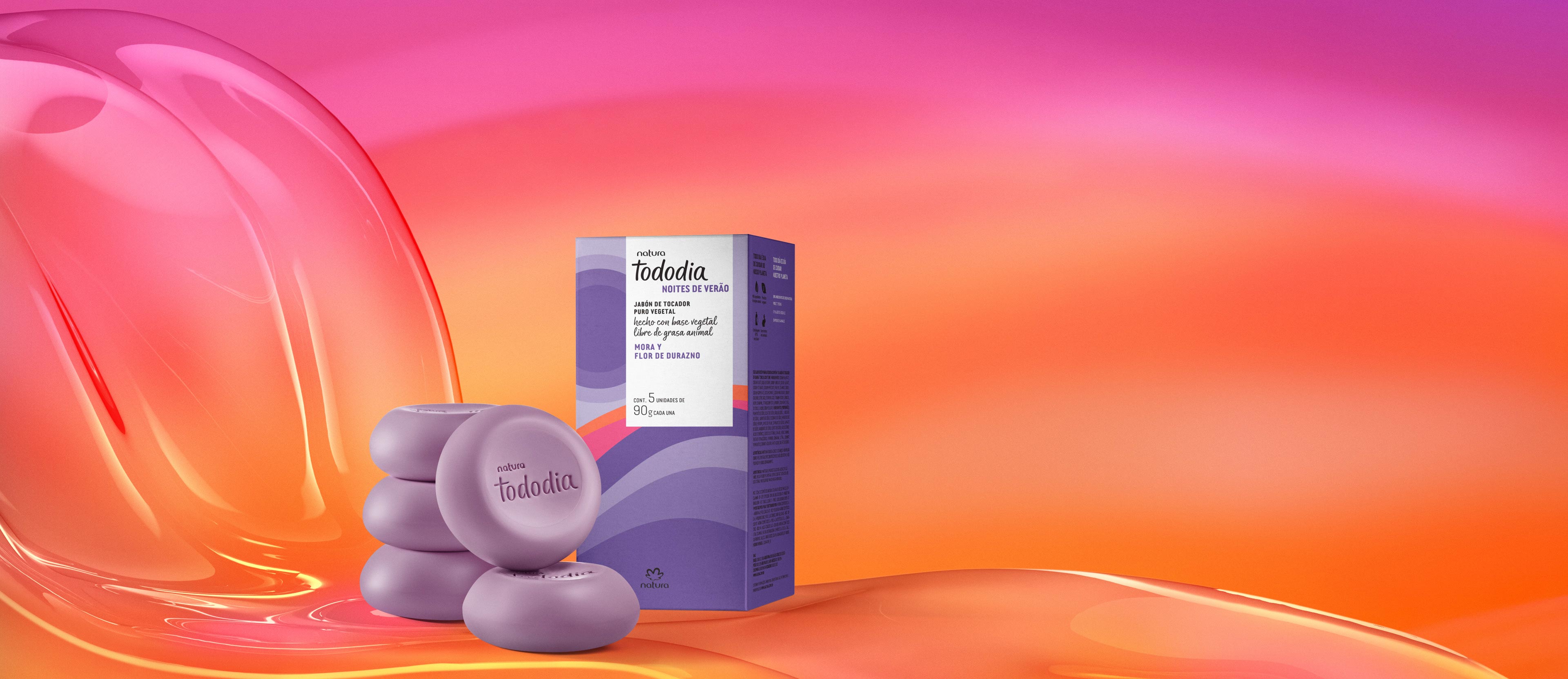 Jabón en Barra Puro Vegetal Tododia Mora y Flor de Durazno 5 un de 90 g