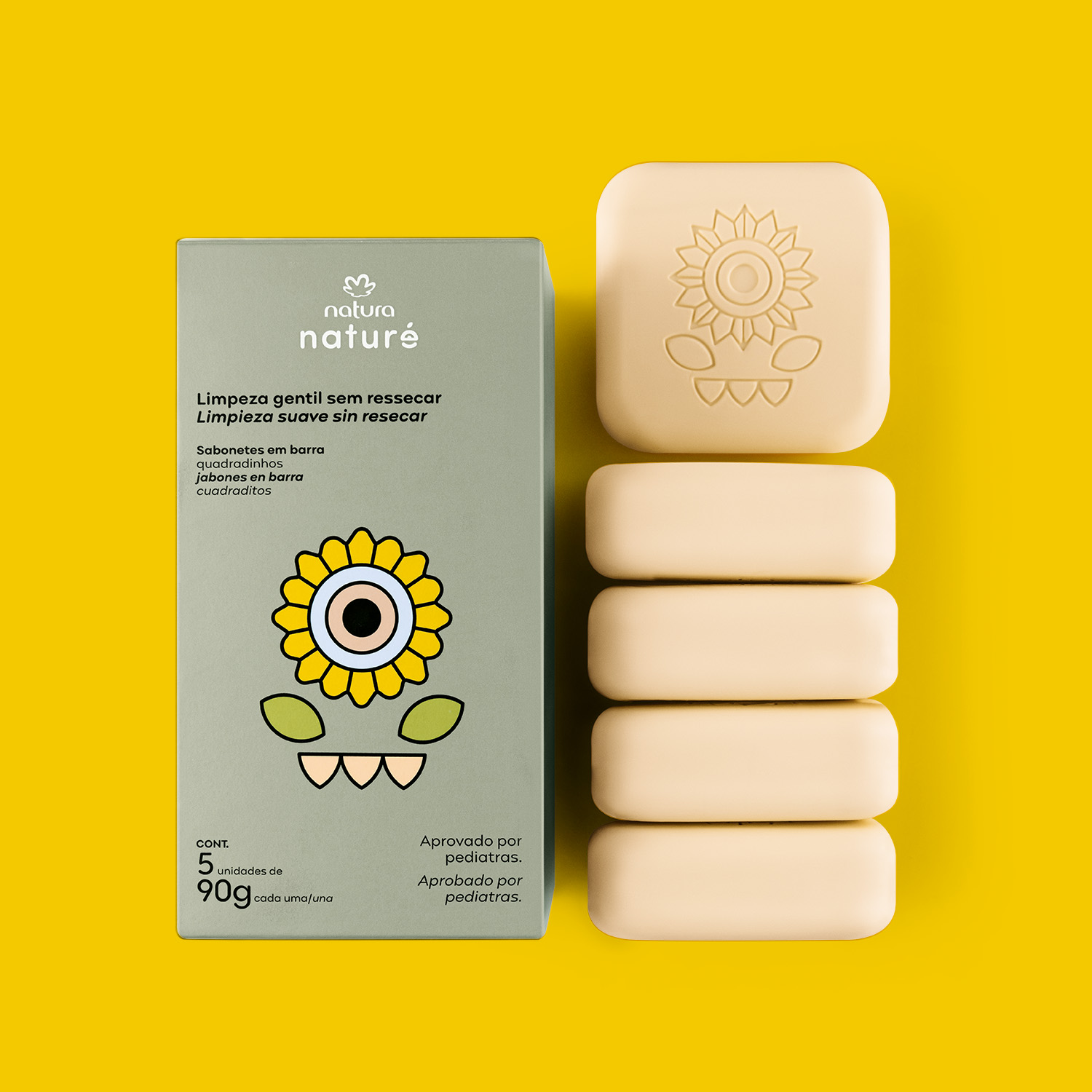 Jabones en Barra Naturé 5 x 90 g c/u