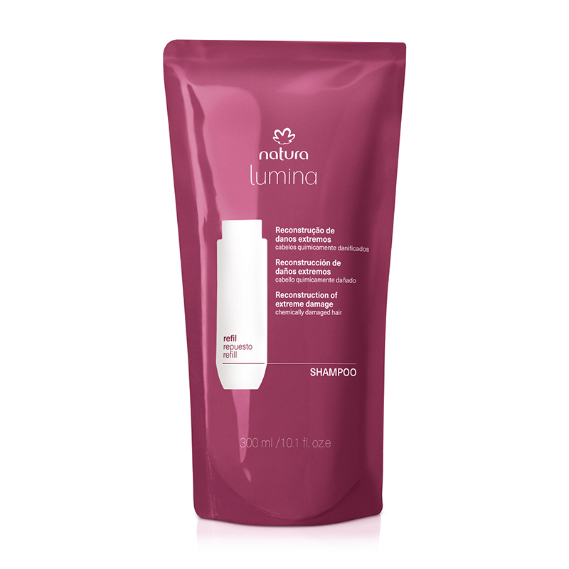 Repuesto Shampoo Lumina Reestructurante Cabellos Químicamente Dañados 300 ml