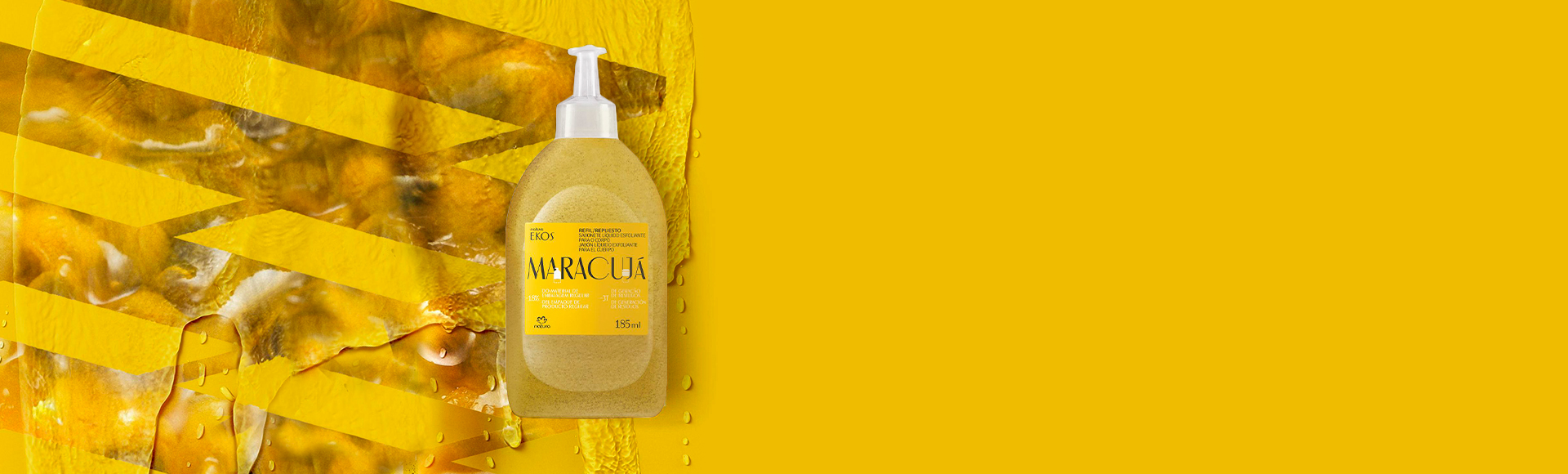 Repuesto Jabón Líquido Exfoliante Ekos Maracuyá 185 ml