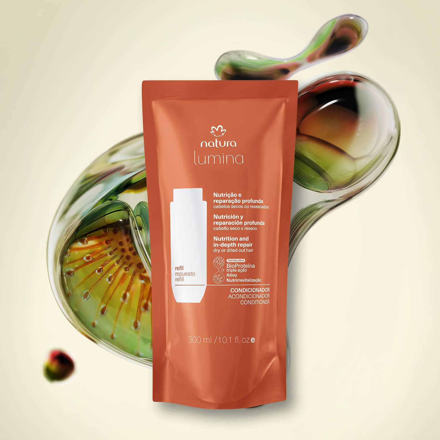 Repuesto Acondicionador Lumina Polinutricón Cabellos Secos o Resecos 300 ml