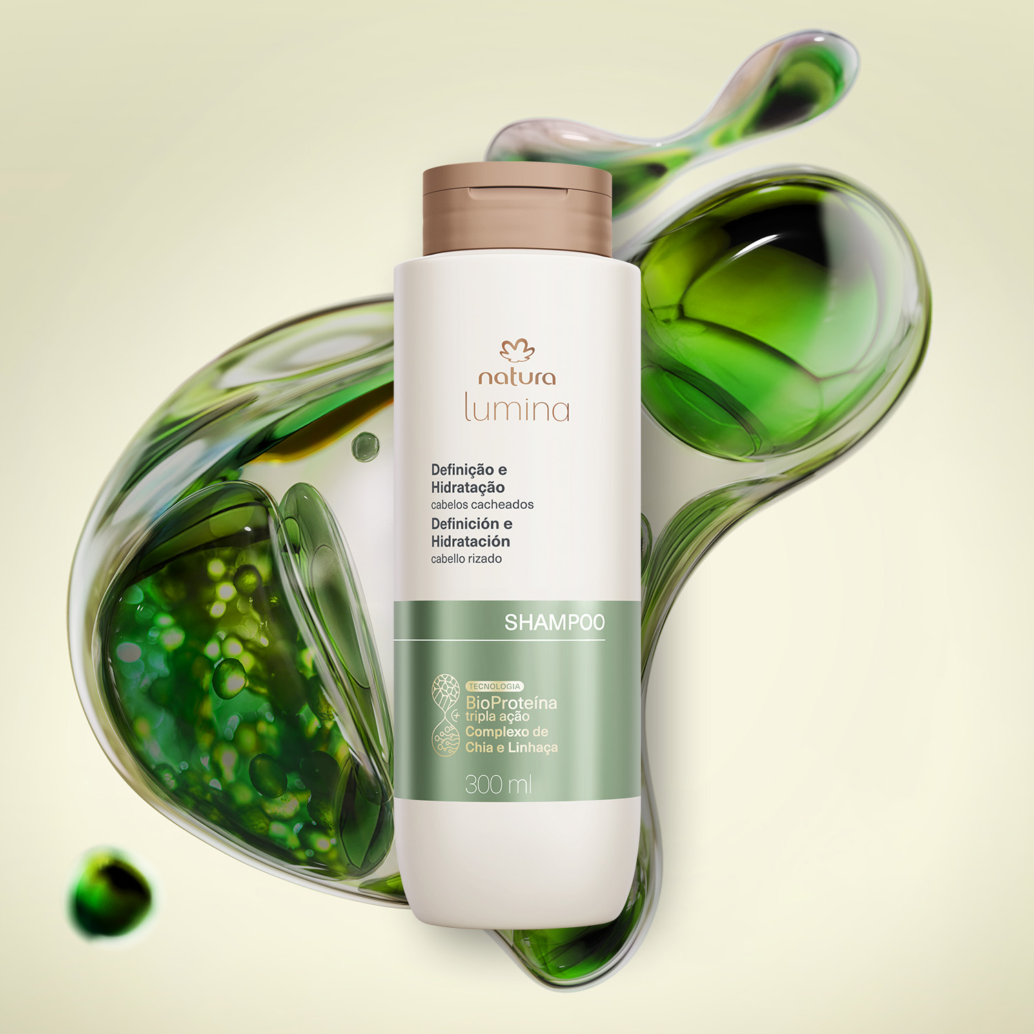 Shampoo Lumina Cremoso Cabellos Rizados 300 ml