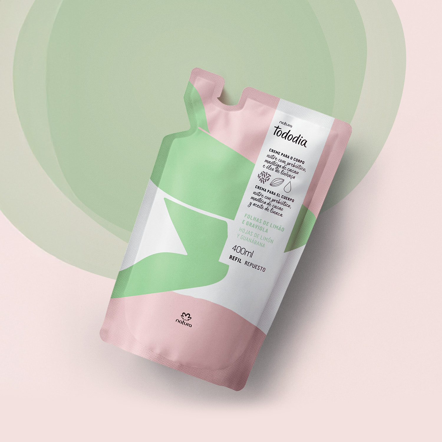 Repuesto Crema Nutritiva Tododia Hojas de Limón y Guanábana 400 ml