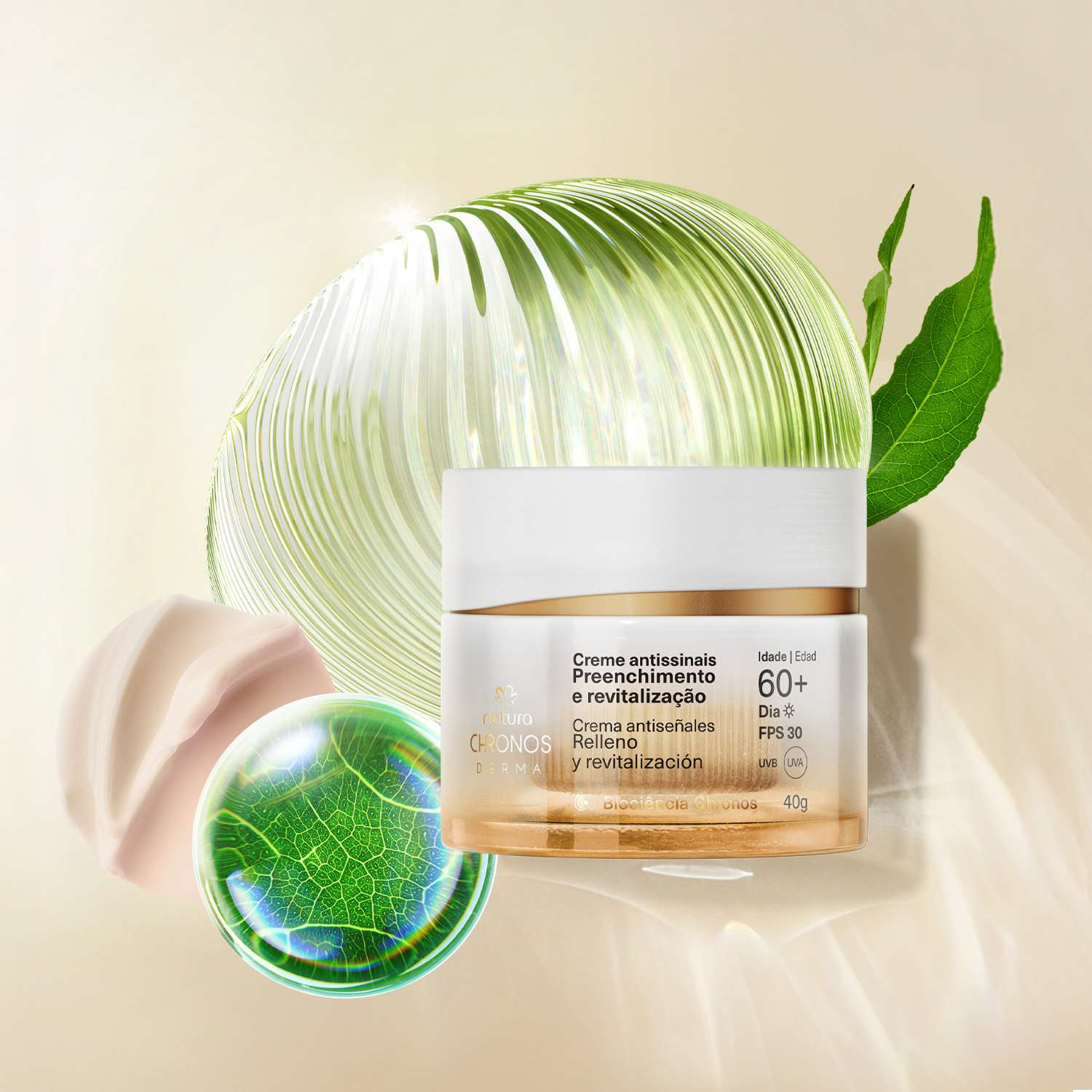 Crema Antiseñales Relleno y Revitalización 60+ Día Chronos Derma 40 g