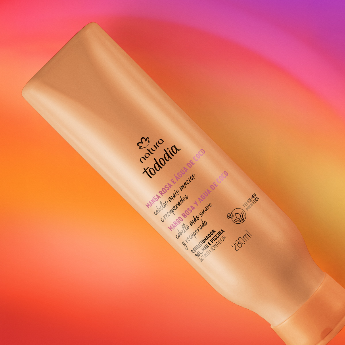 Acondicionador Sol, Mar y Piscina Tododia Mango Rosa y Agua de Coco 280 ml