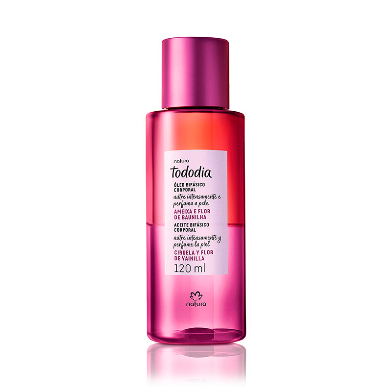 Óleo bifásico corporal ciruela y flor de vainilla Tododia 120 ml