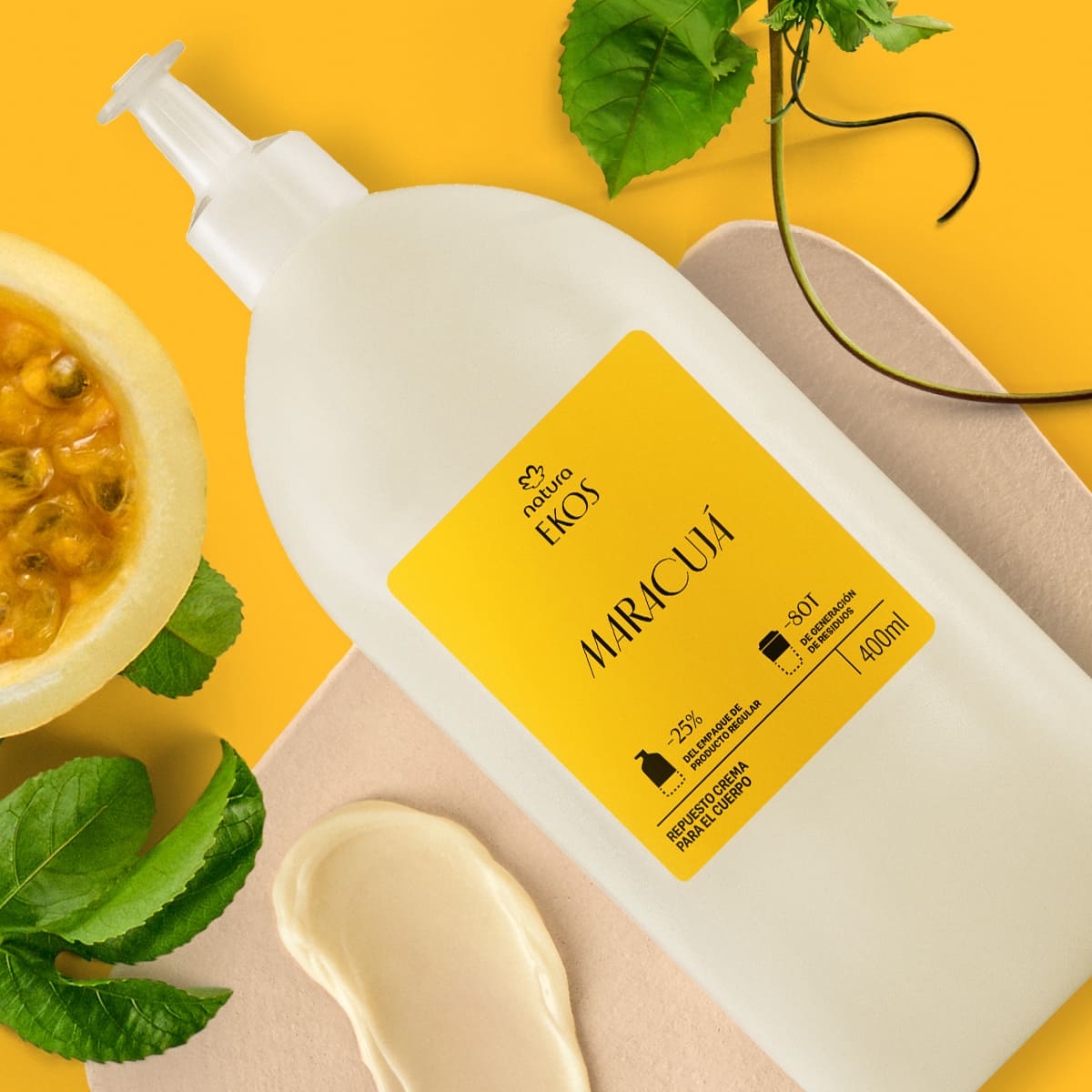 Repuesto Crema Hidratante para el Cuerpo Ekos Maracuyá 400 ml