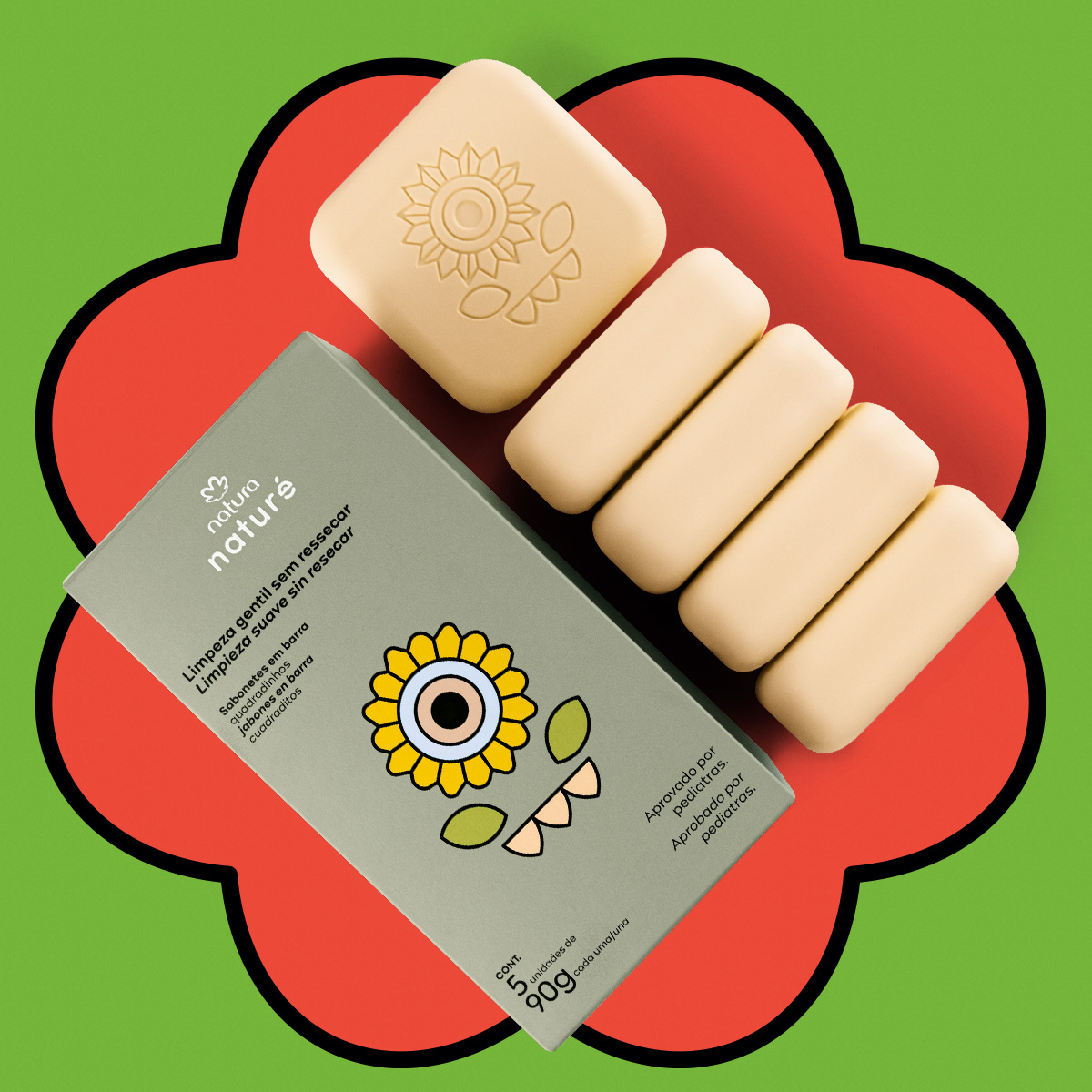 Jabones en Barra Naturé 5 x 90 g c/u