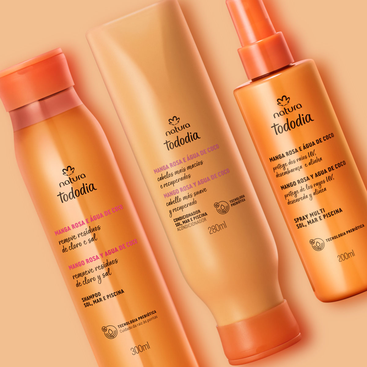 Kit Sol, Mar y Piscina Tododia Mango Rosa y Agua de Coco
