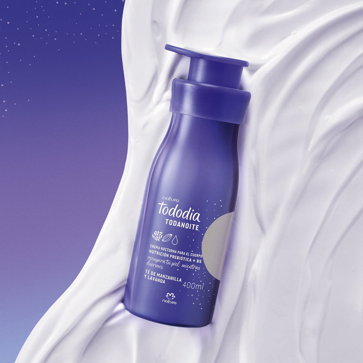 Crema hidratante nocturna té de manzanilla y lavanda Tododia
