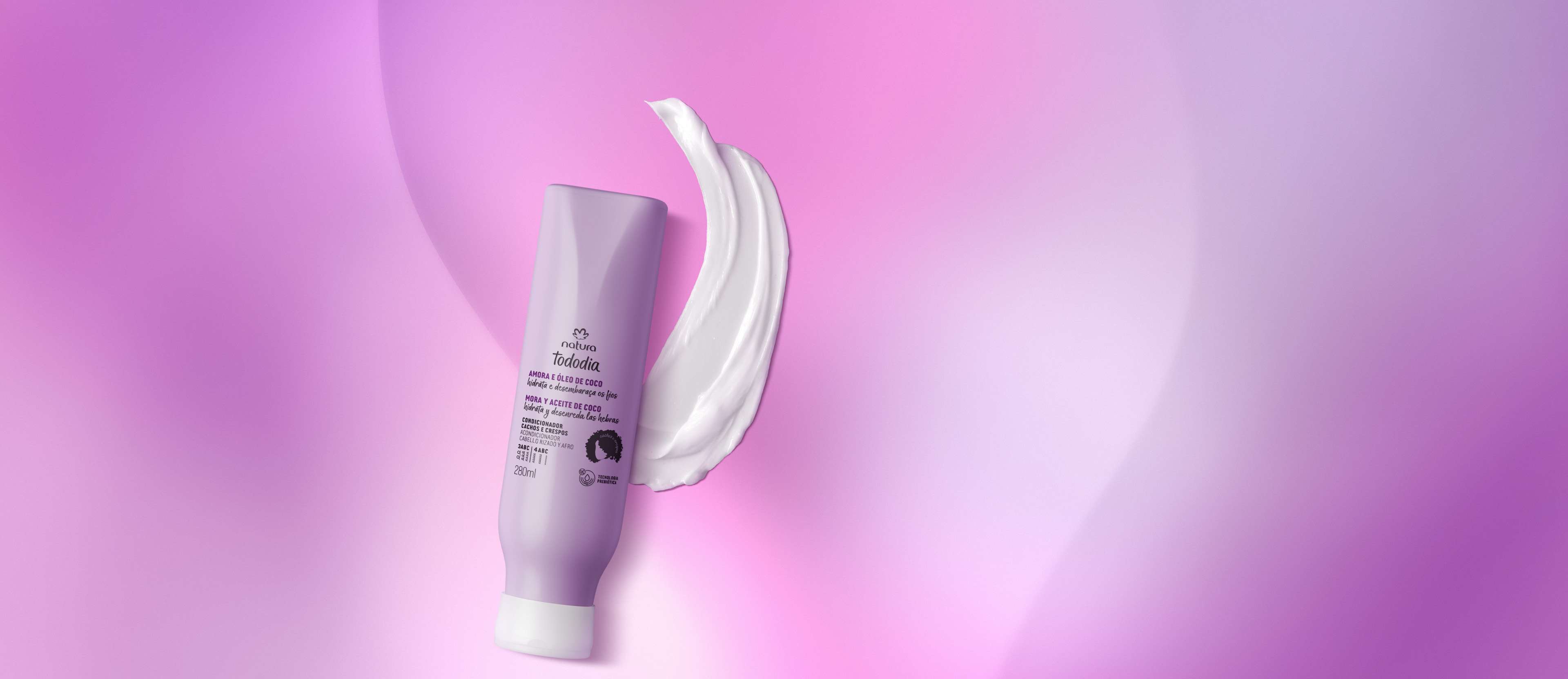 Acondicionador Hidratación Mora y Óleo de coco Tododia 280ml