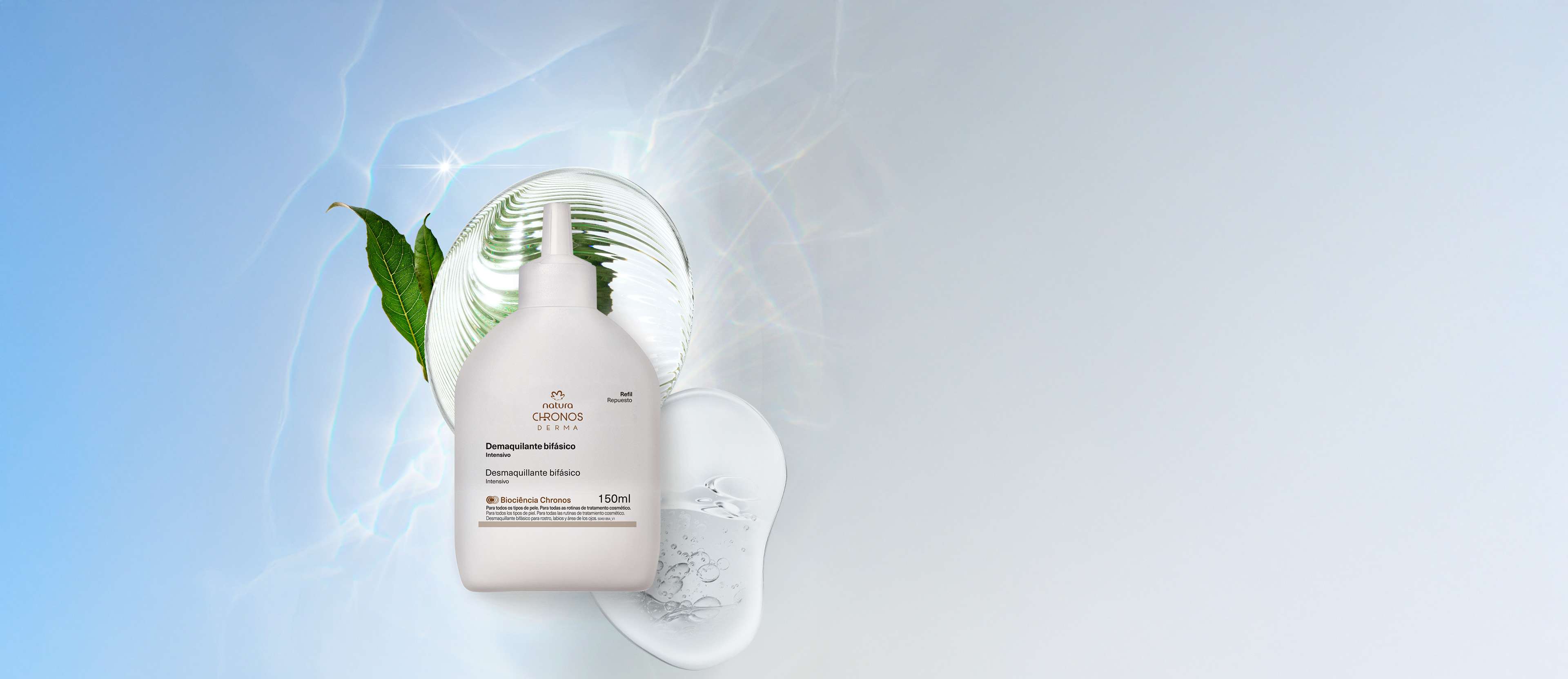 Repuesto Desmaquillante Intensivo Bifásico Chronos Derma 150 ml