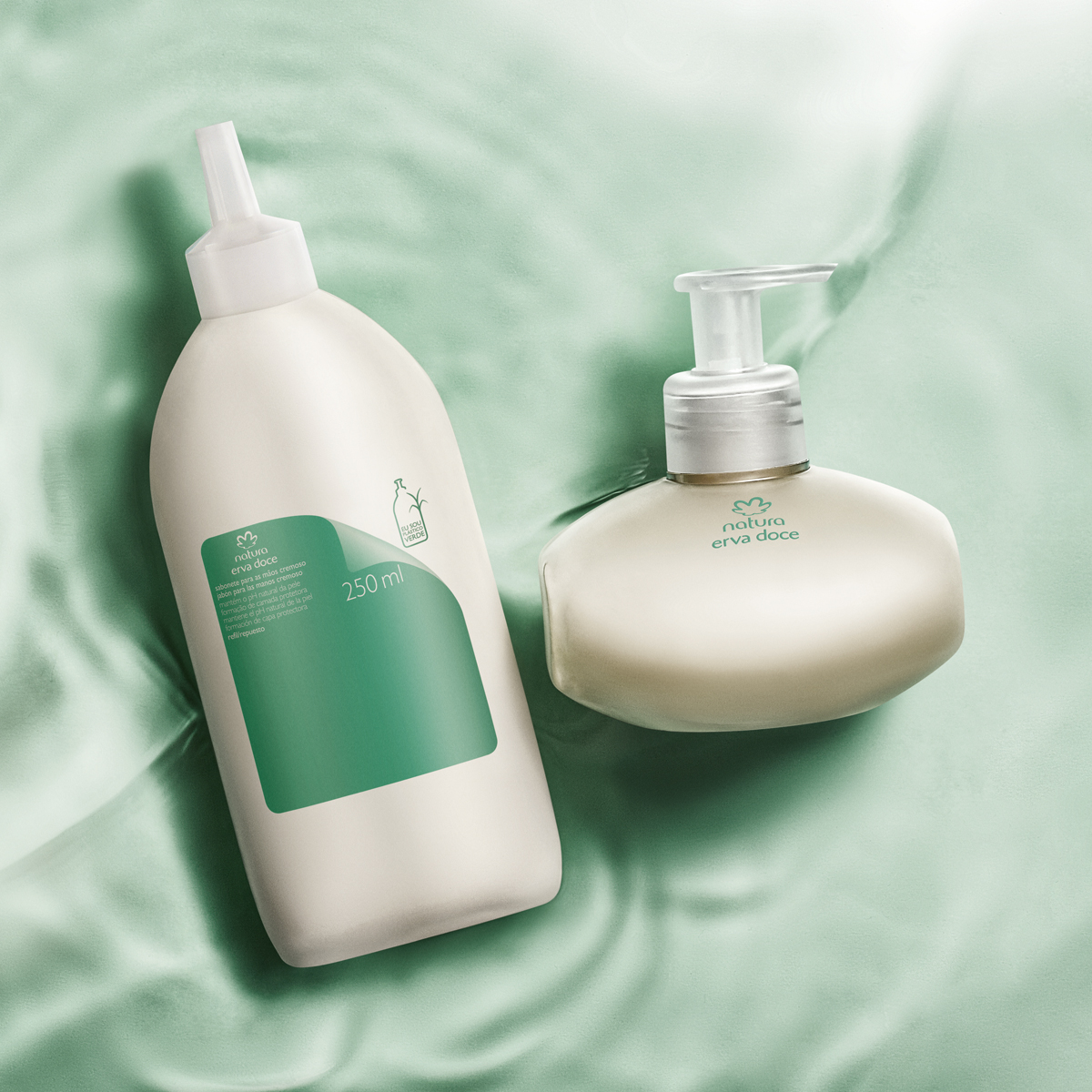 Kit Jabón Cremoso para Manos Erva Doce con Repuesto