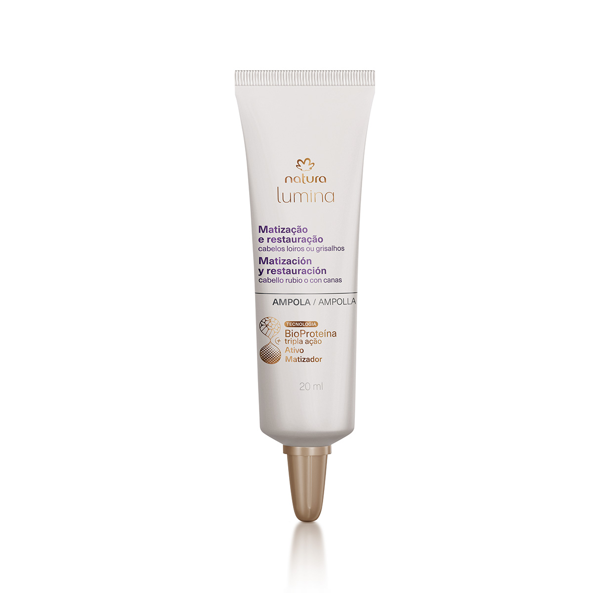 Ampolla restauracion antiamarillamiento cabellos rubios o con canas 4 unidades de 20 ml c/u