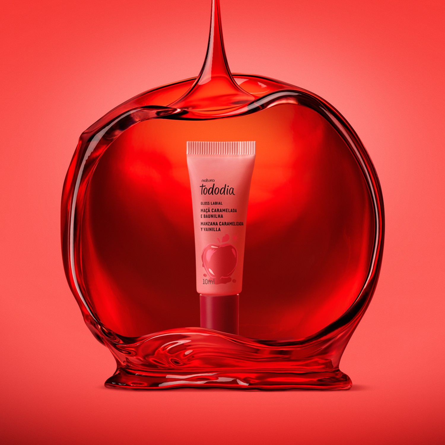 Gloss Labial Tododia Manzana Caramelizada y Vainilla 10 ml