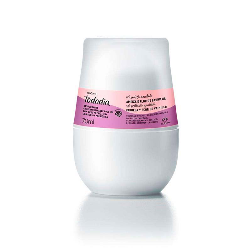 Desodorante Roll On Antitranspirante Prebiótico Tododia Ciruela y Flor de Vainilla 70 ml