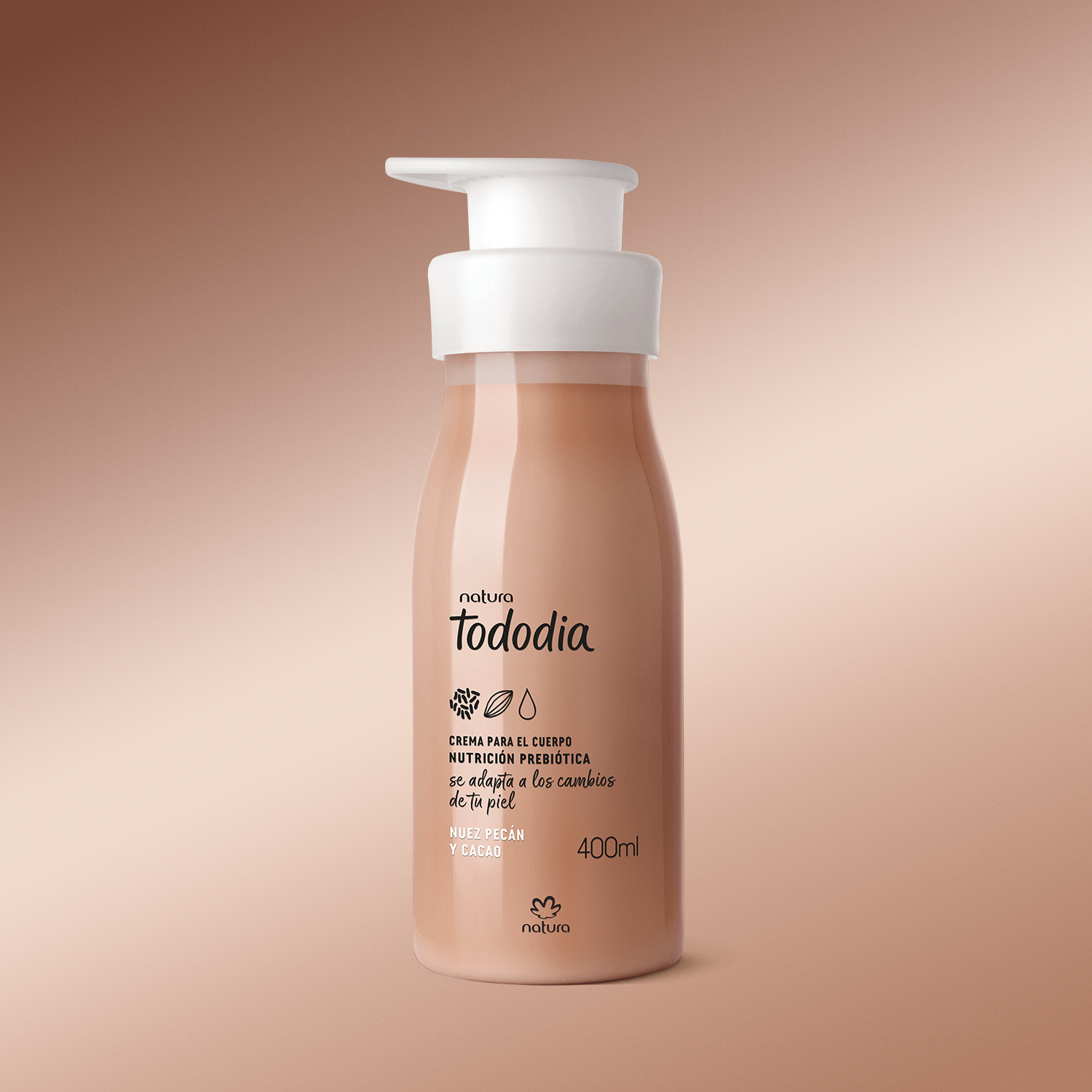 Crema Nutritiva Tododia Nuez Pecán y Cacao 400 ml