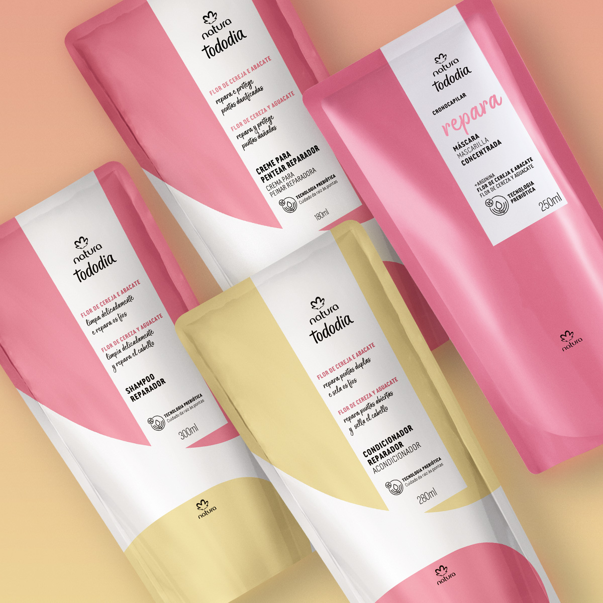 Kit Repuestos para Reparación Capilar Tododia Flor de Cerezo y Palta