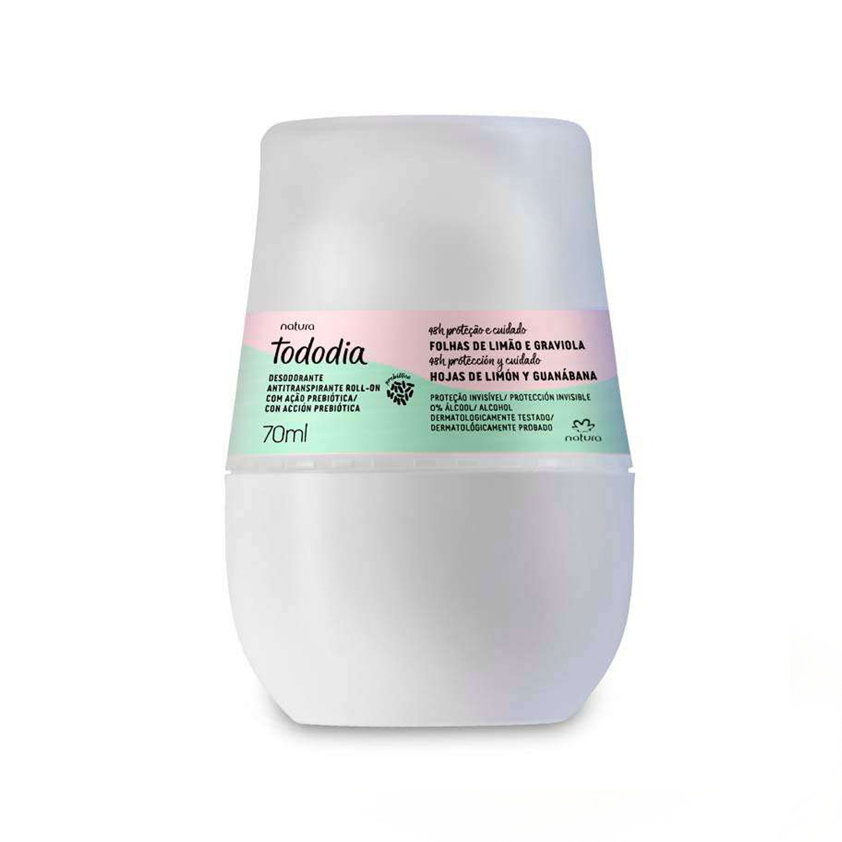 Desodorante Roll On Antitranspirante Prebiótico Tododia Hojas de Limón y Guanábana 70 ml
