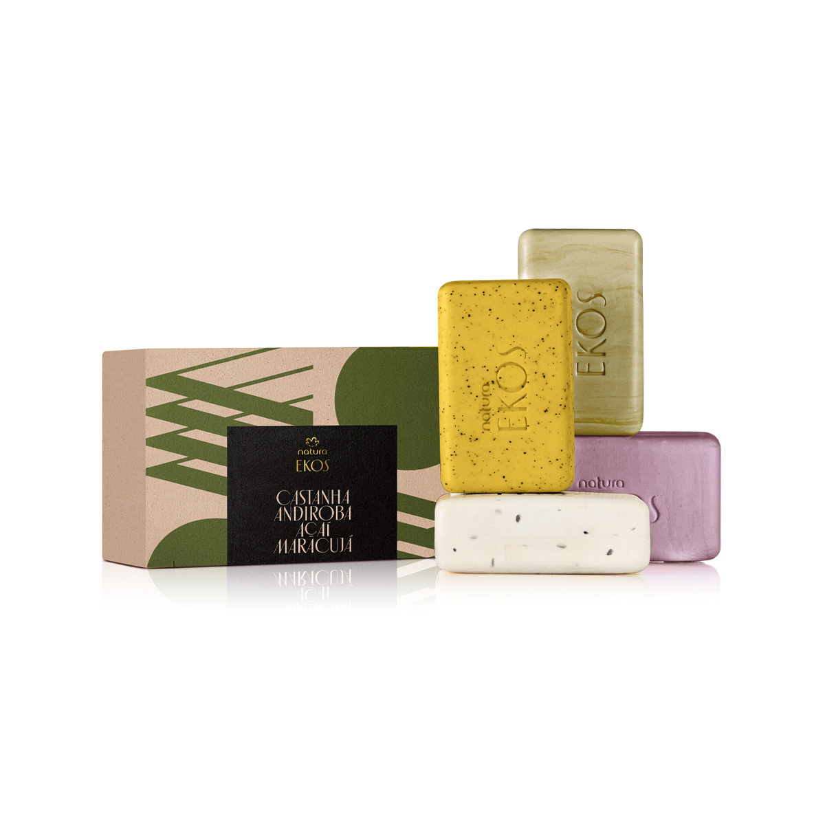 Jabón en barra puro vegetal cremoso y exfoliante Ekos 4 un de 100 g