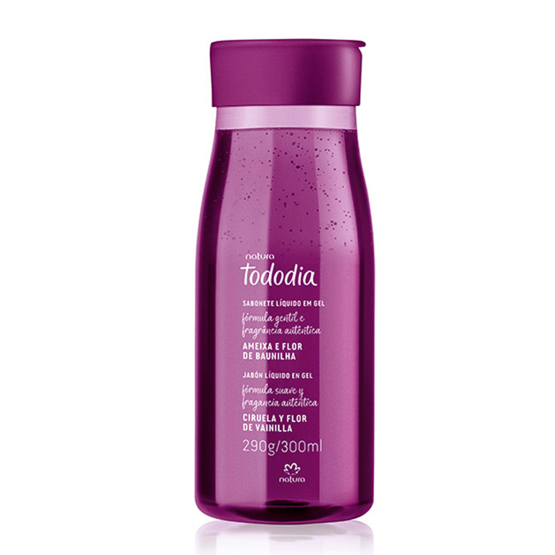 Jabón líquido en gel ciruela y flor de vainilla Tododia 300 ml