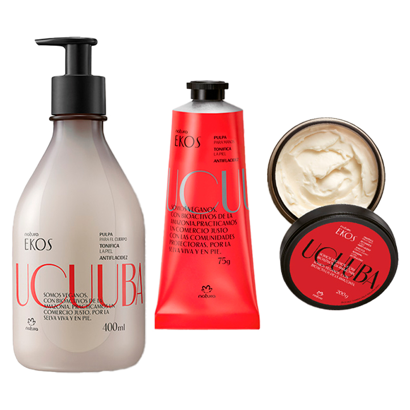 Kit Ekos Ucuuba: Hidratante Corporal + Hidratante Manos + Manteca Corporal