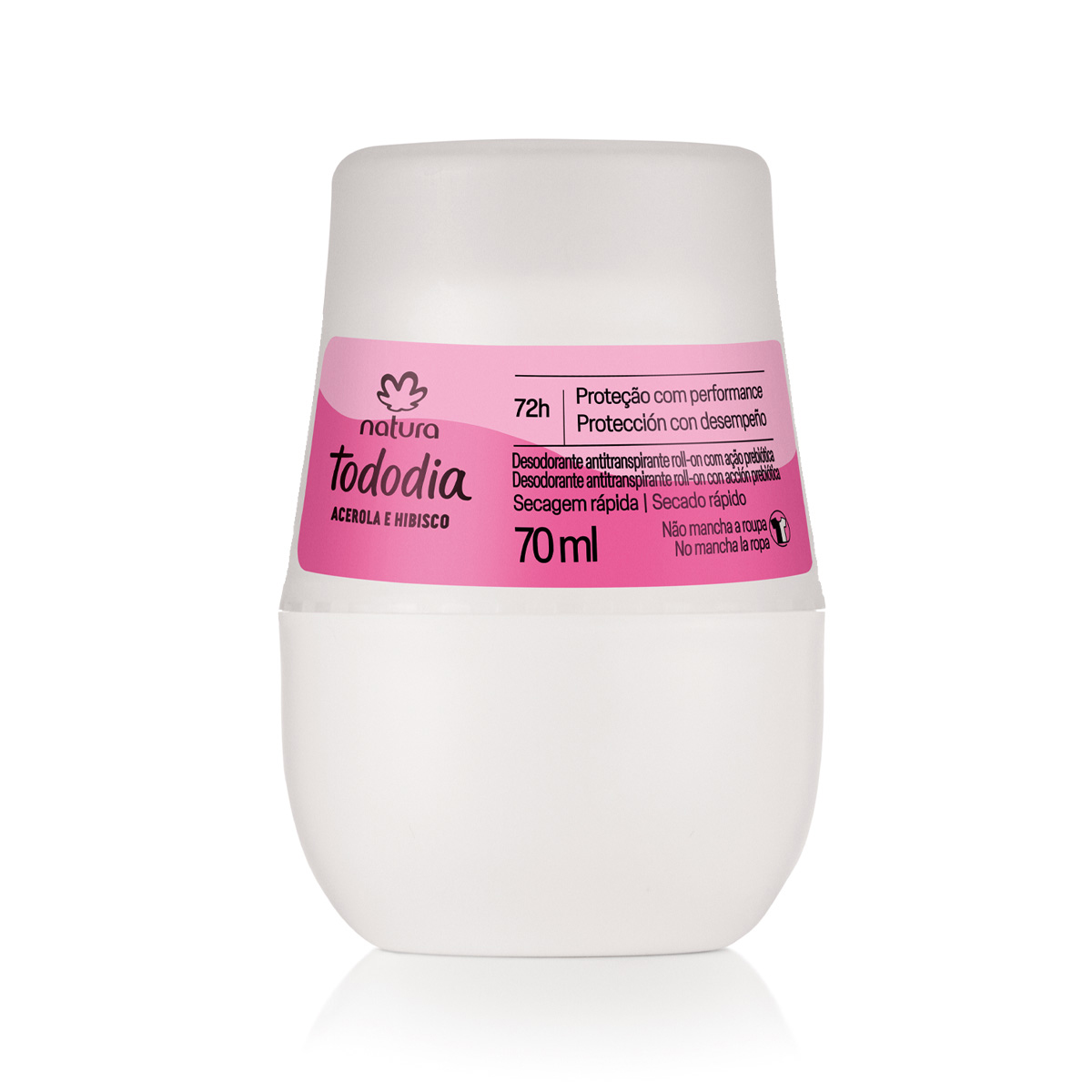 Desodorante Antitranspirante Roll-On Tododia Acerola e Hibisco 70 ml