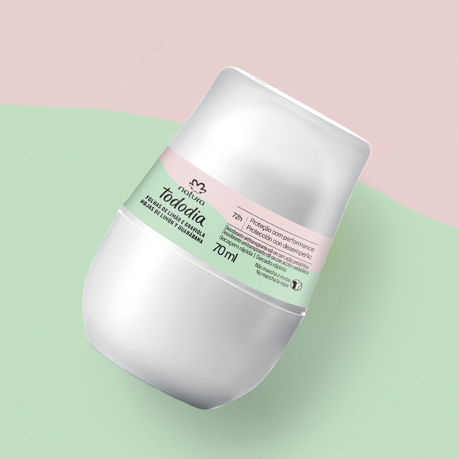 Desodorante Antitranspirante Roll-on Tododia Hojas de Limón y Guanábana 70 ml