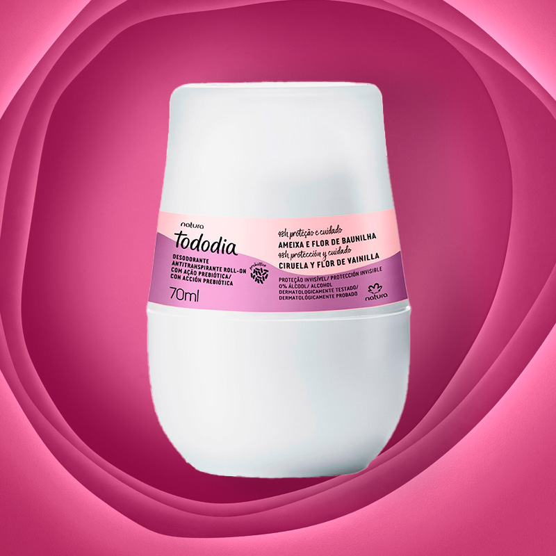 Desodorante Roll On Antitranspirante Prebiótico Tododia Ciruela y Flor de Vainilla 70 ml