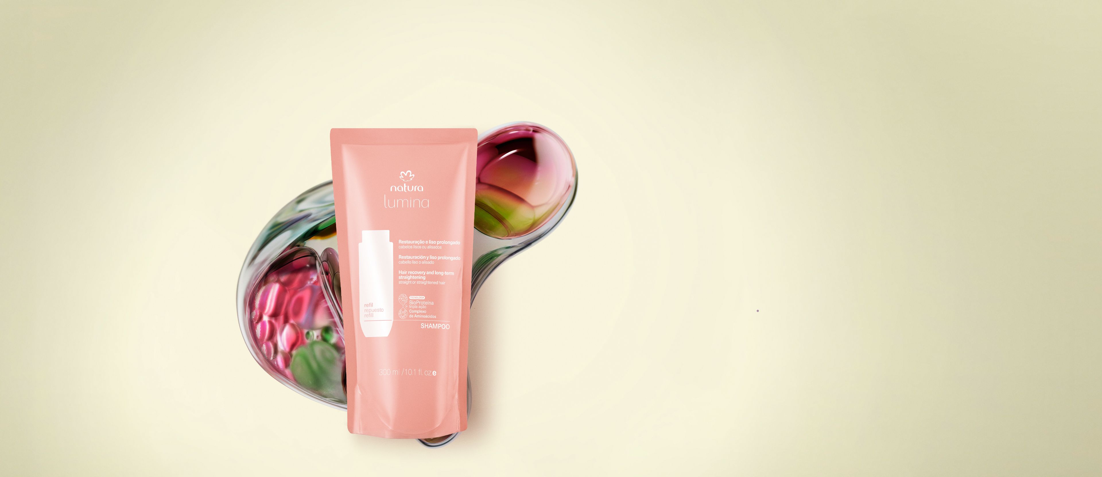 Repuesto Shampoo Lumina Restauración y Liso Prolongado 300 ml