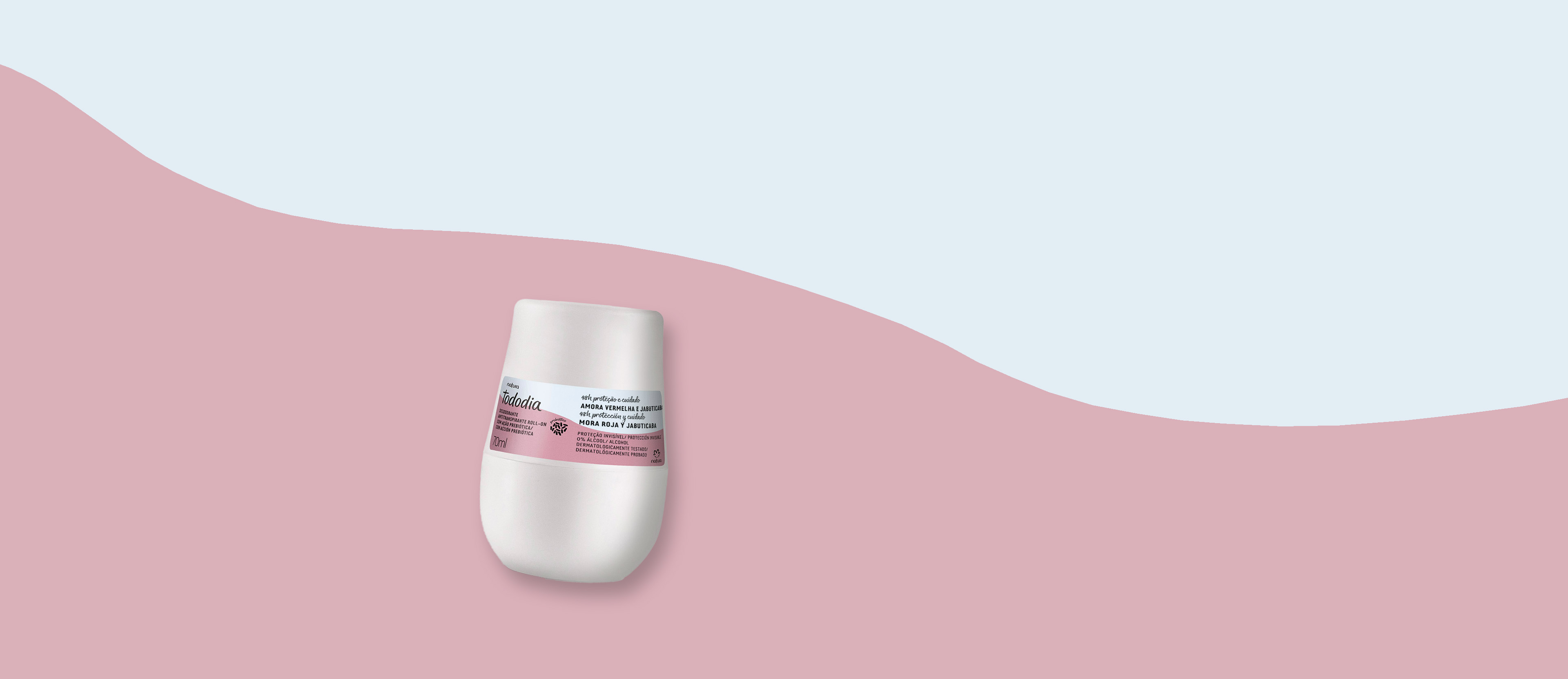 Desodorante Roll On Antitranspirante Prebiótico Tododia Mora Roja y Jabuticaba 70 ml