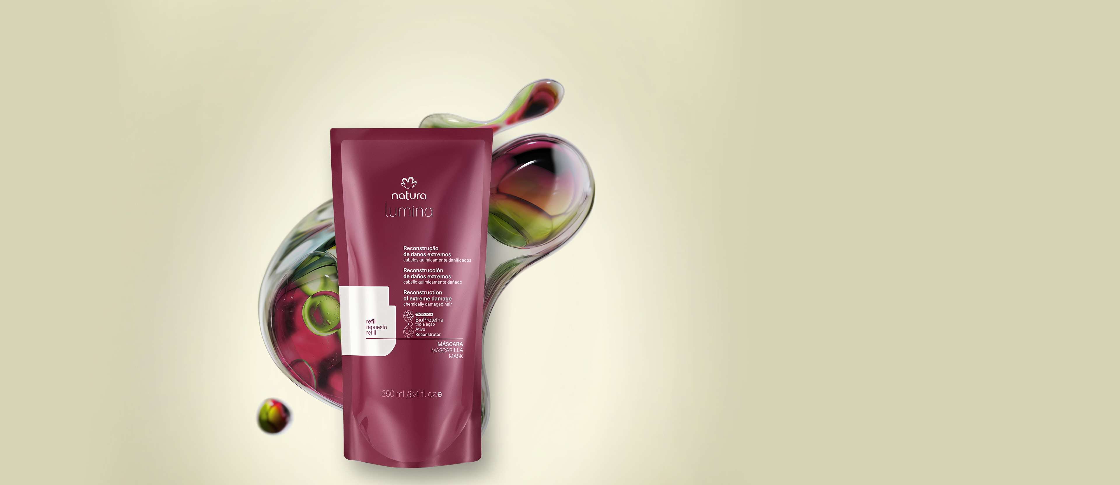 Repuesto Máscara Lumina Regeneradora Cabellos Químicamente Dañados 250 ml