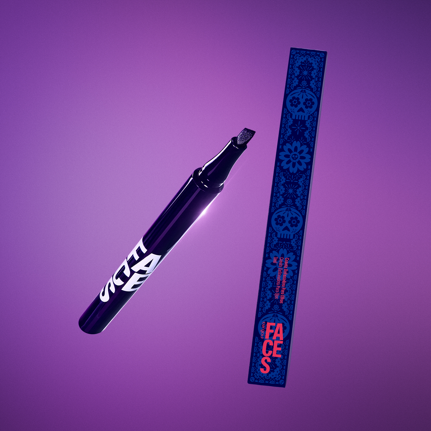 Delineador para Ojos en Fibra Faces 1 ml - Negro