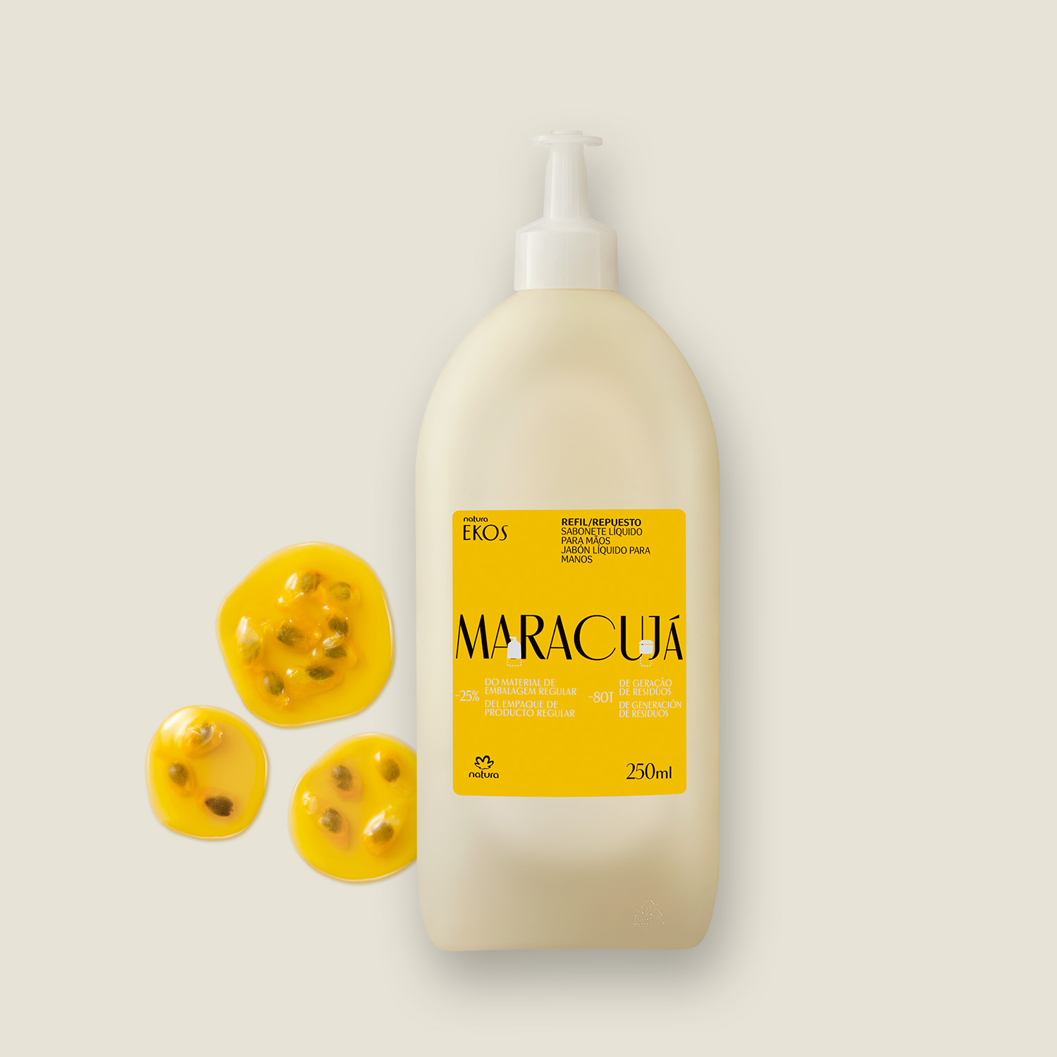 Repuesto Jabón Líquido para Manos Ekos Maracuyá 250 ml