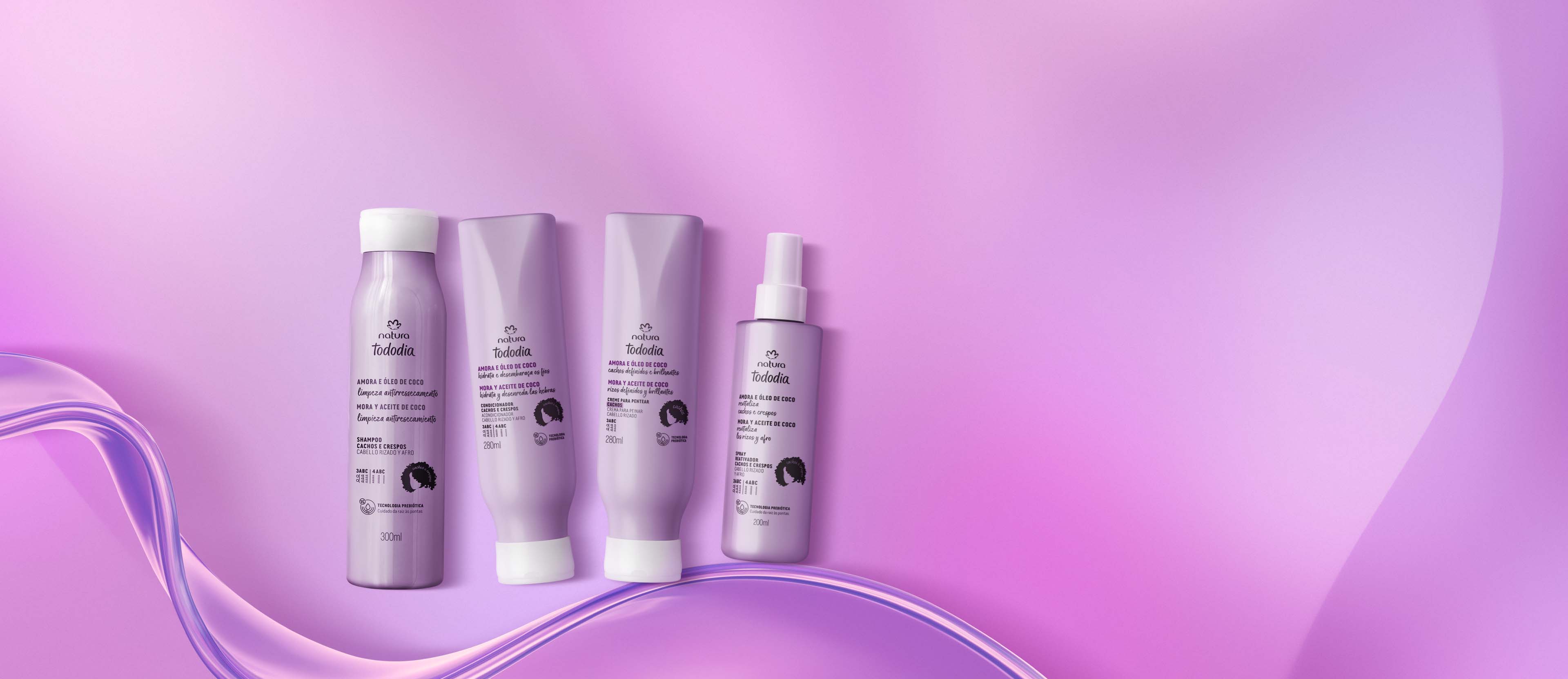 Kit Completo Tododia para Cabellos Rizados Mora y Aceite de Coco