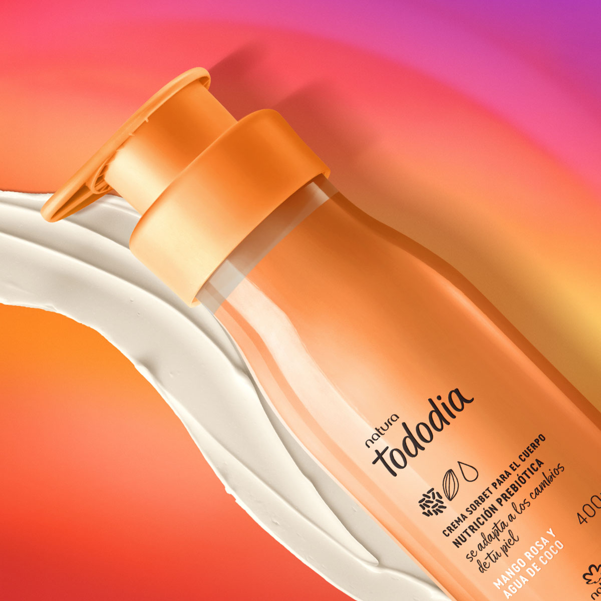 Crema Nutritiva Tododia Mango Rosa y Agua de Coco 400 ml