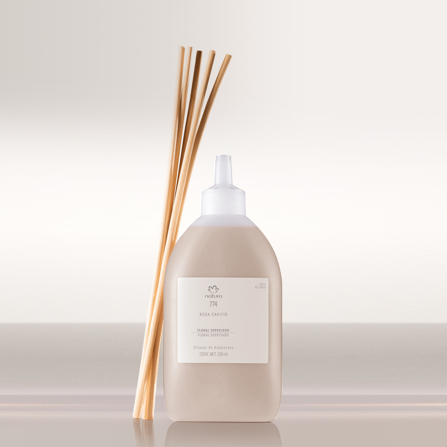 Repuesto Difusor Natura 774 Rosa Capitiú 200 ml Con Varilla