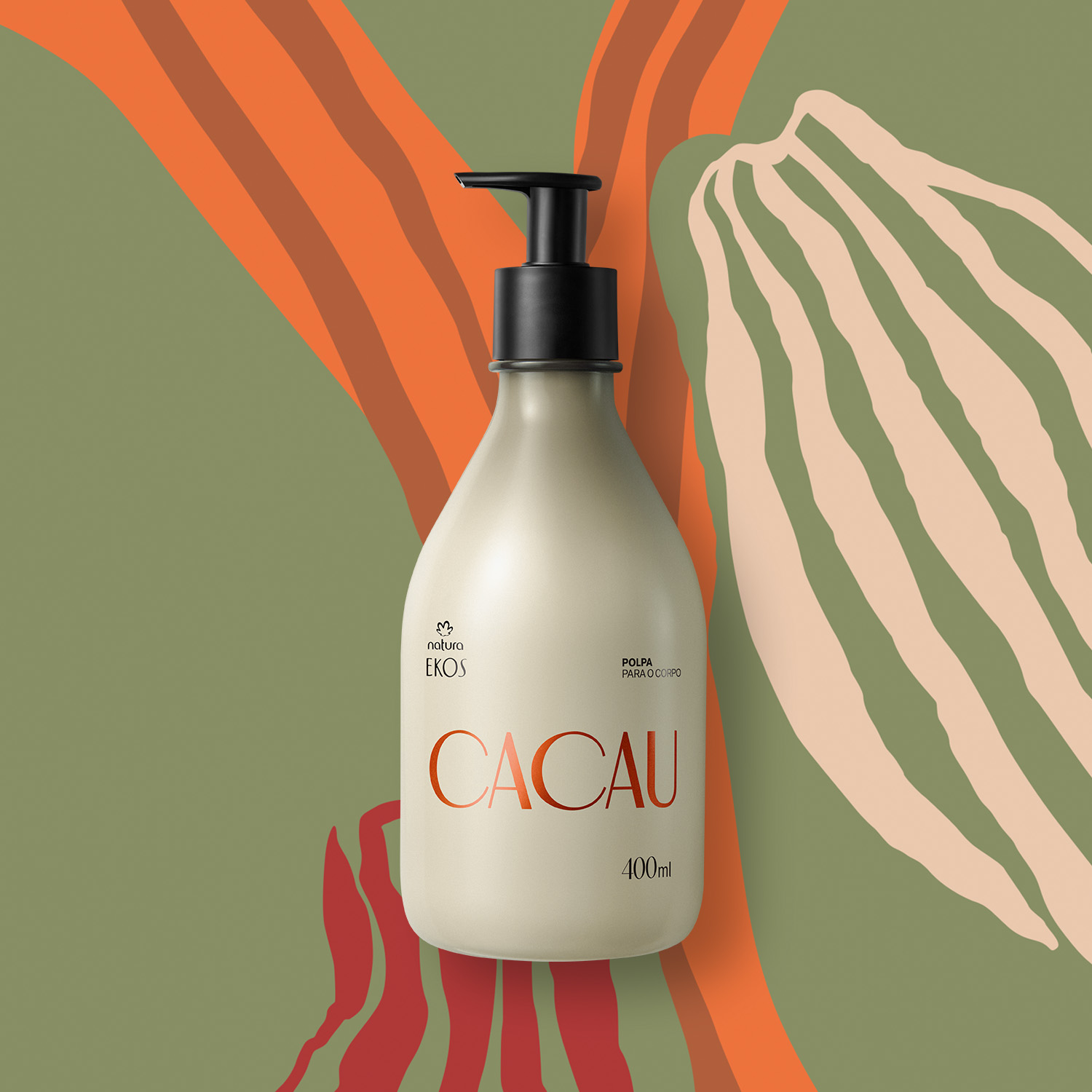 Crema Hidratante Corporal Ekos Cacao 400 ml